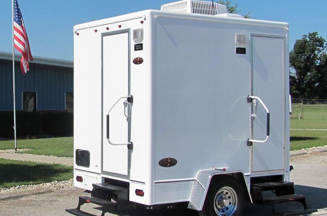 Two-restroom luxury rental trailers
