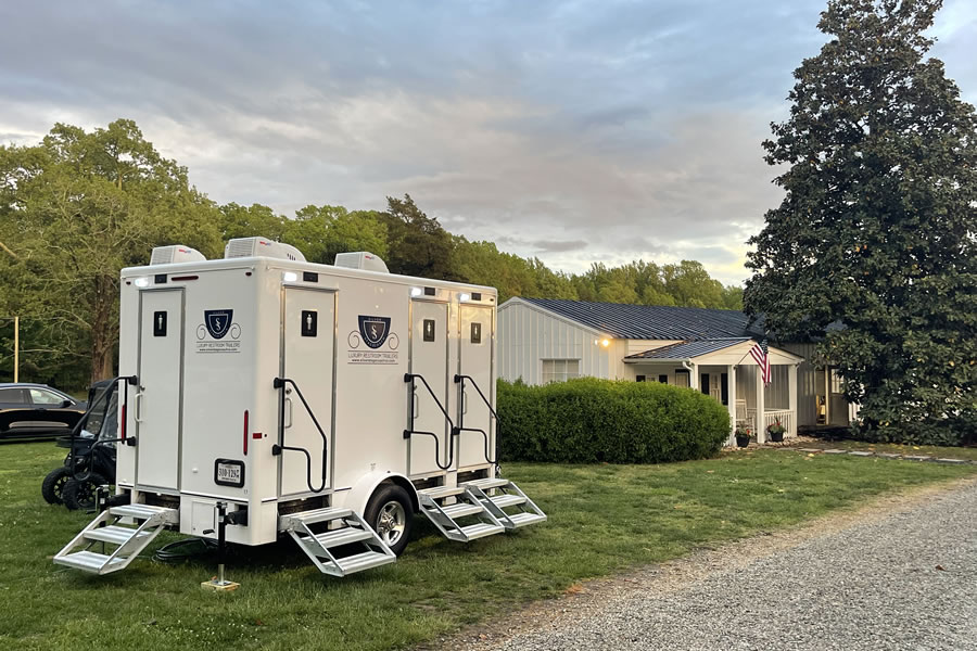 Four-restroom luxury rental trailers